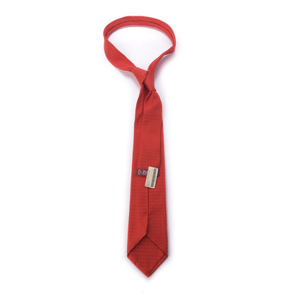 Hermes Mens Silk New Faconnee Neck Tie Rouge Vif 2 of 3