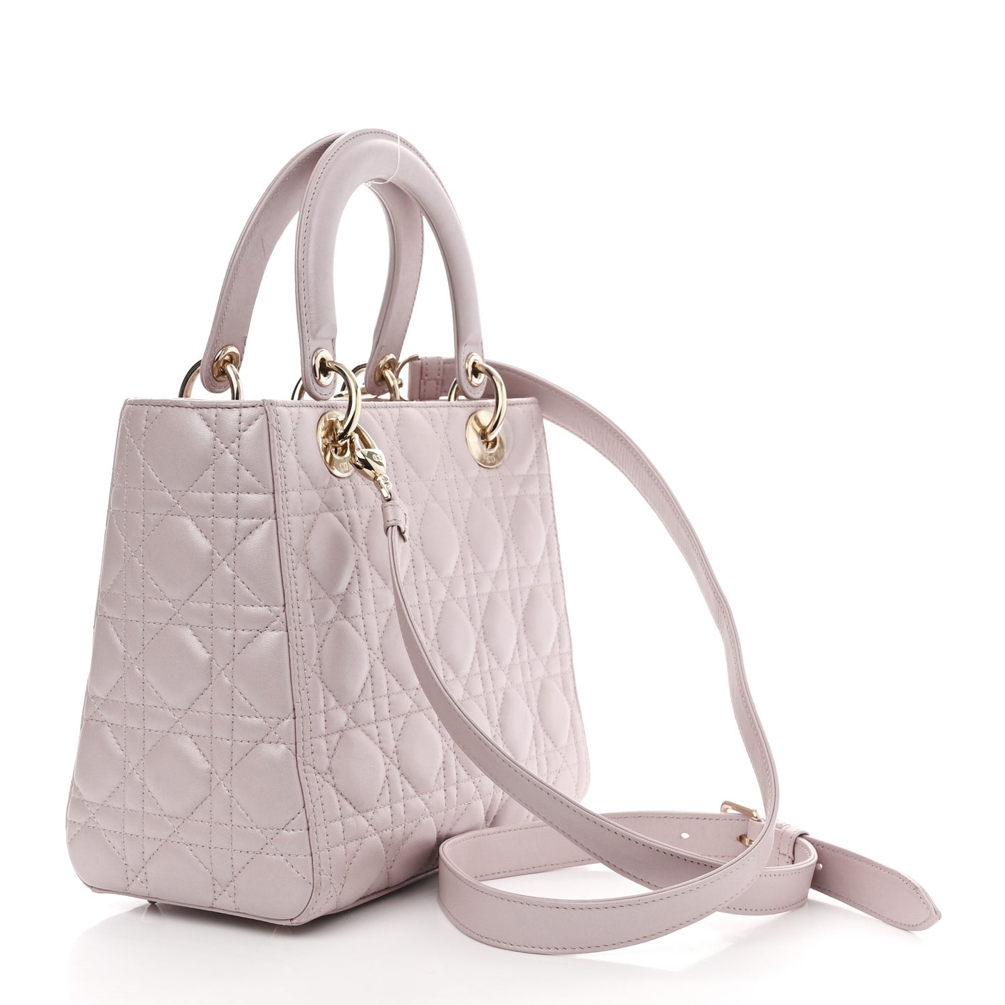 Lambskin Cannage Medium Lady Dior Light Pink