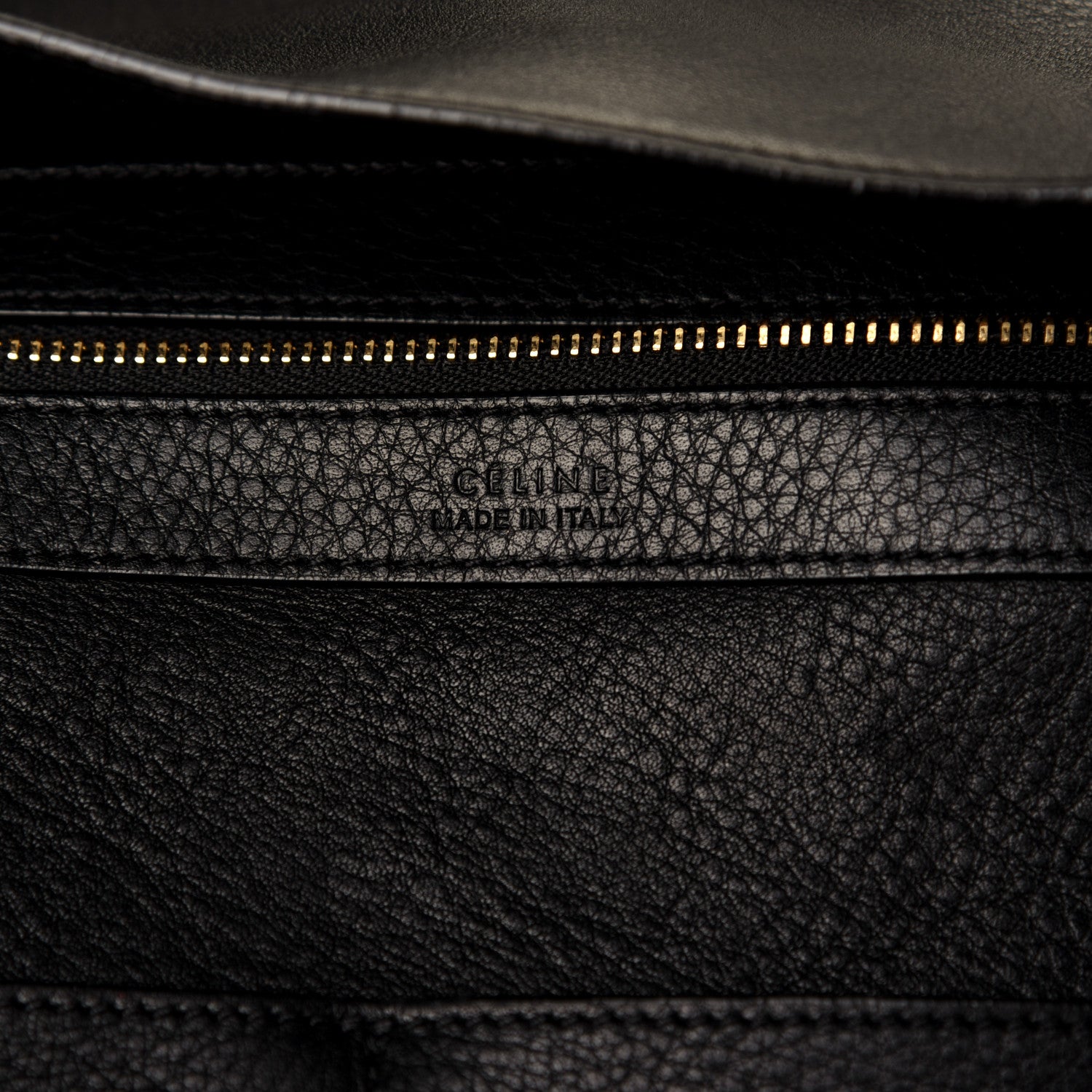 Celine Soft Grained Calfskin Small Belt Cabas Phantom Black 6 of 9