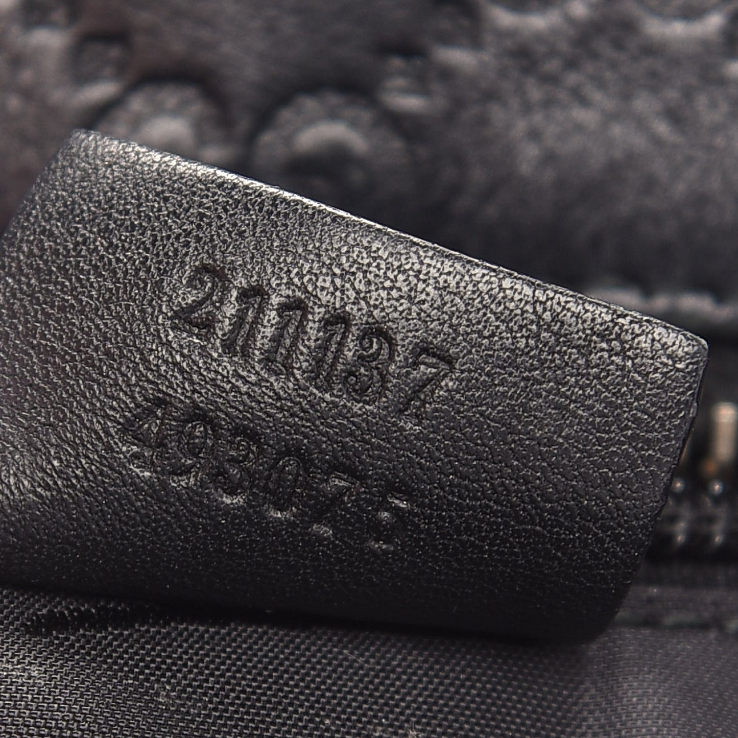 Guccissima Medium Zippered Shopping Tote Black