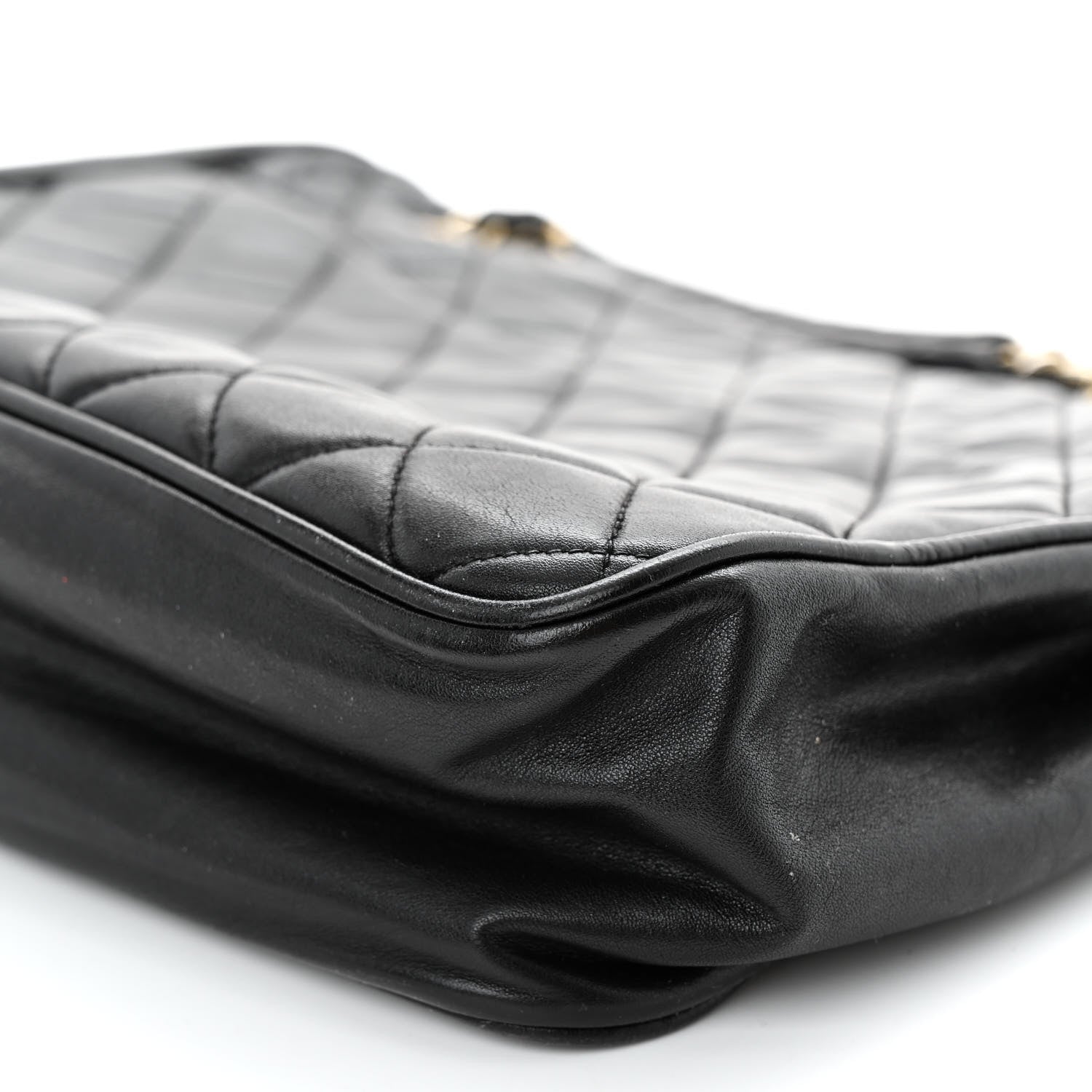 Chanel Lambskin Quilted Shoulder Bag Black 10 of 11
