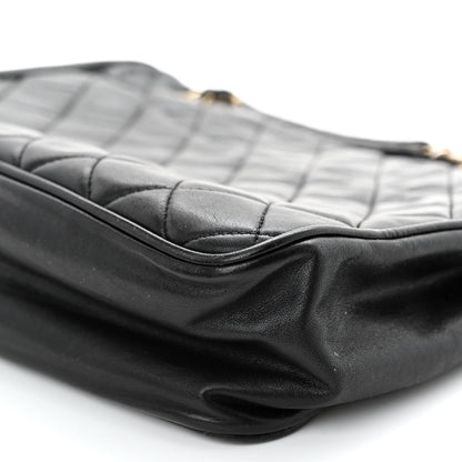 Chanel Lambskin Quilted Shoulder Bag Black 10 of 11