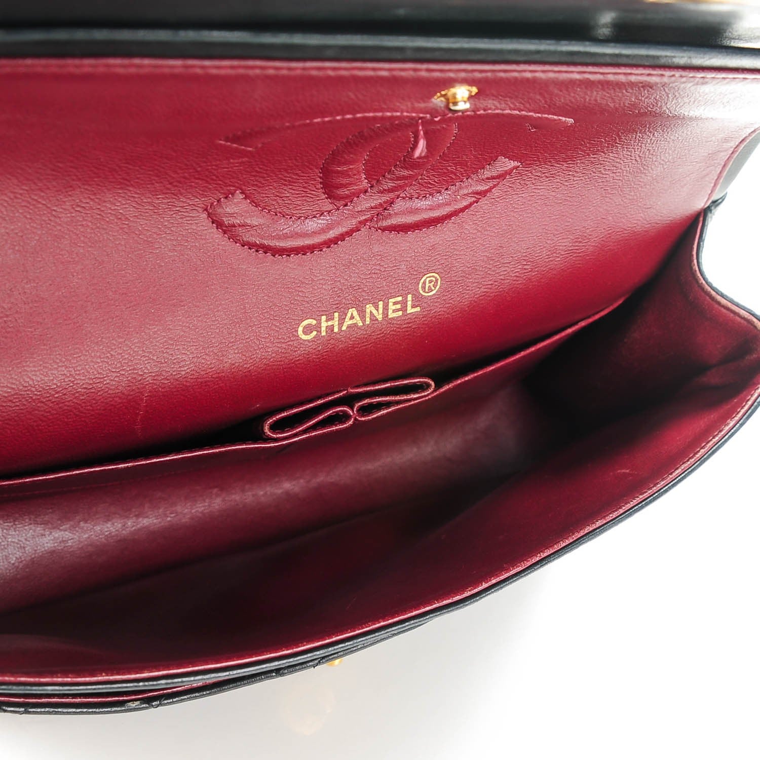 Chanel Lambskin Quilted Medium Double Flap Black 8 of 13