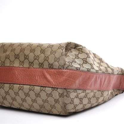 Gucci Monogram Medium Bamboo Bar Hobo Coral 6 of 12