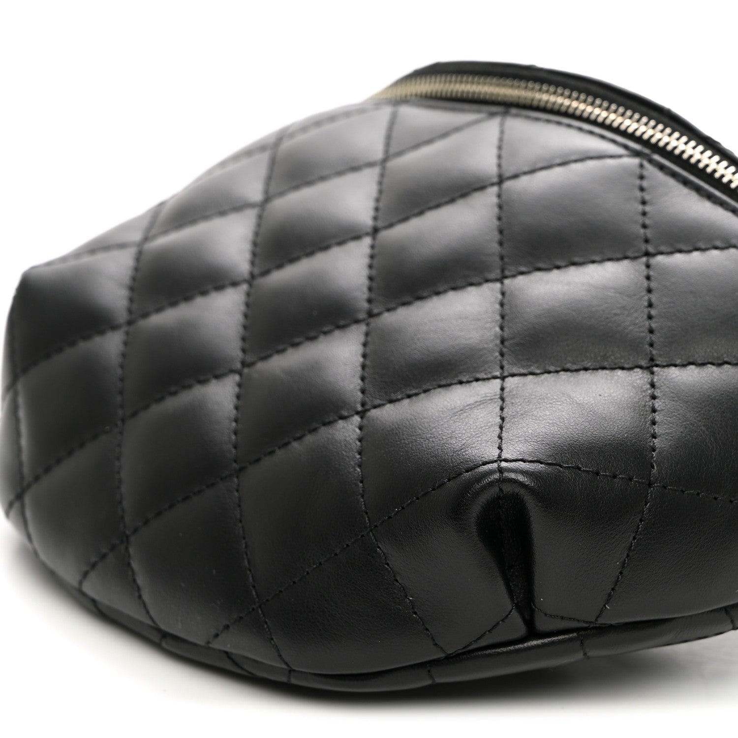 Chanel Calfskin Quilted Uniform Waist Belt Bag Black 9 of 9