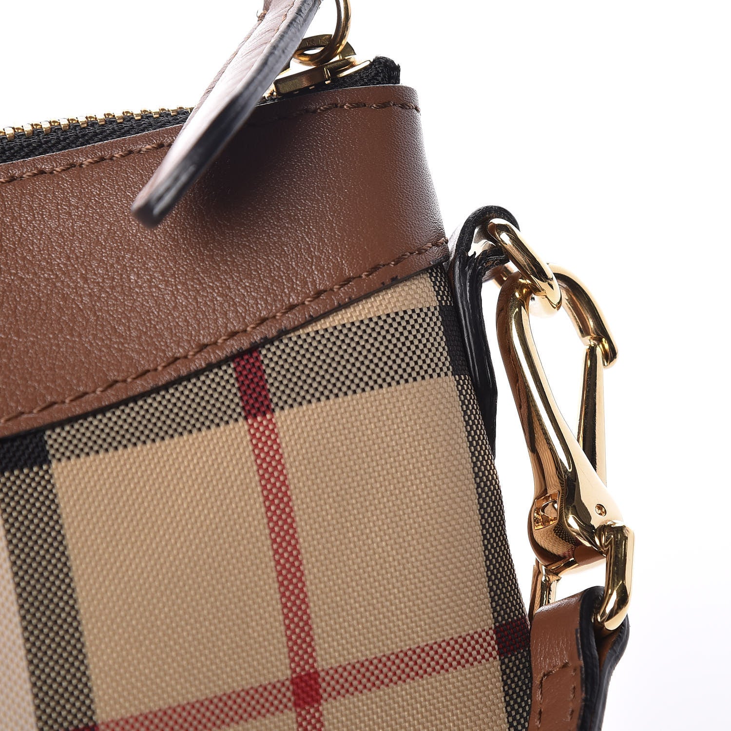 Burberry Horseferry Check Peyton Crossbody Clutch Bag Brown 11 of 15