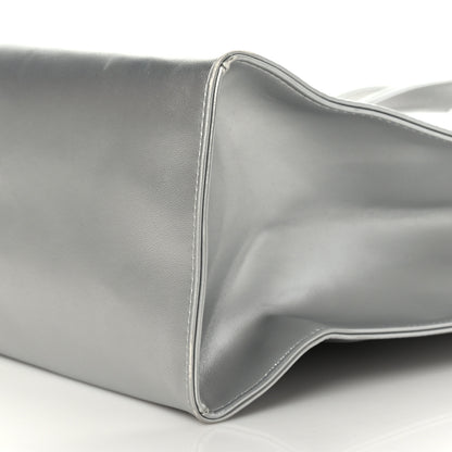 Telfar Metallic Vegan Leather Medium Shopping Bag Silver 8 of 10