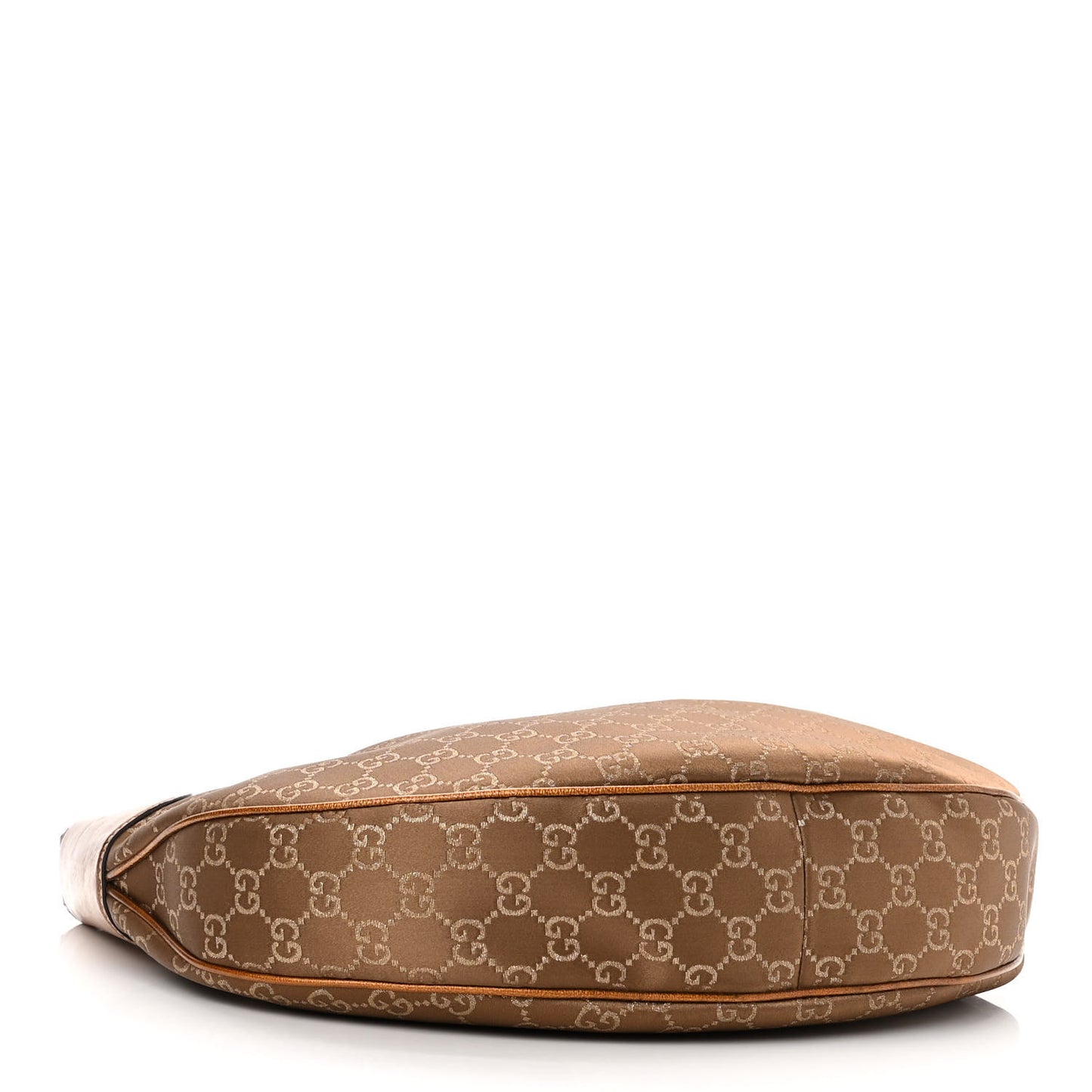Satin Monogram Half Moon Hobo Bronze