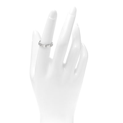 Cartier 18K White Gold 3.5mm LOVE Wedding Band Ring 54 6.75 2 of 5