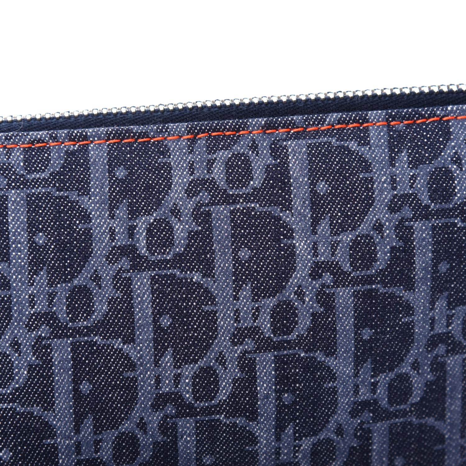 Christian Dior Denim Monogram Mini Saddle Pochette Navy 10 of 10
