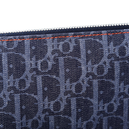 Christian Dior Denim Monogram Mini Saddle Pochette Navy 10 of 10