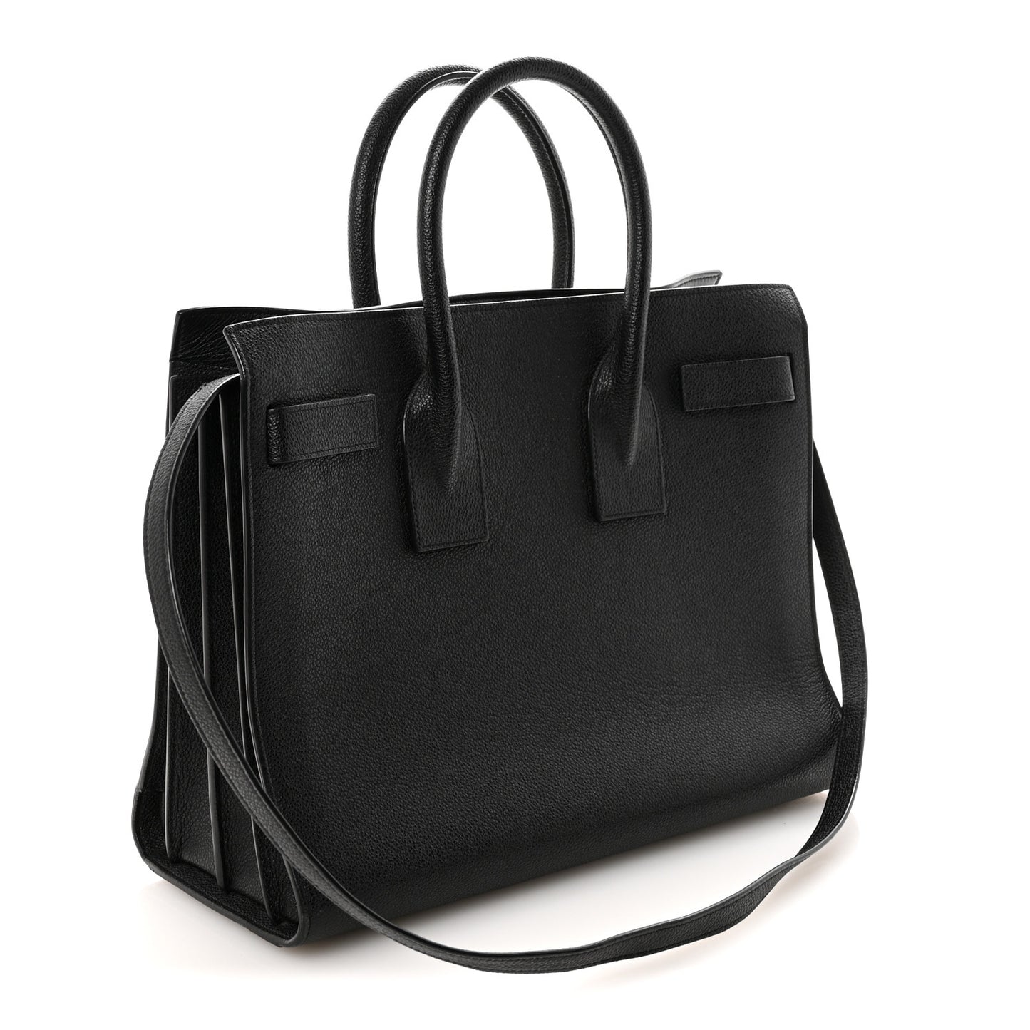 Grained Calfskin Small Sac De Jour Black