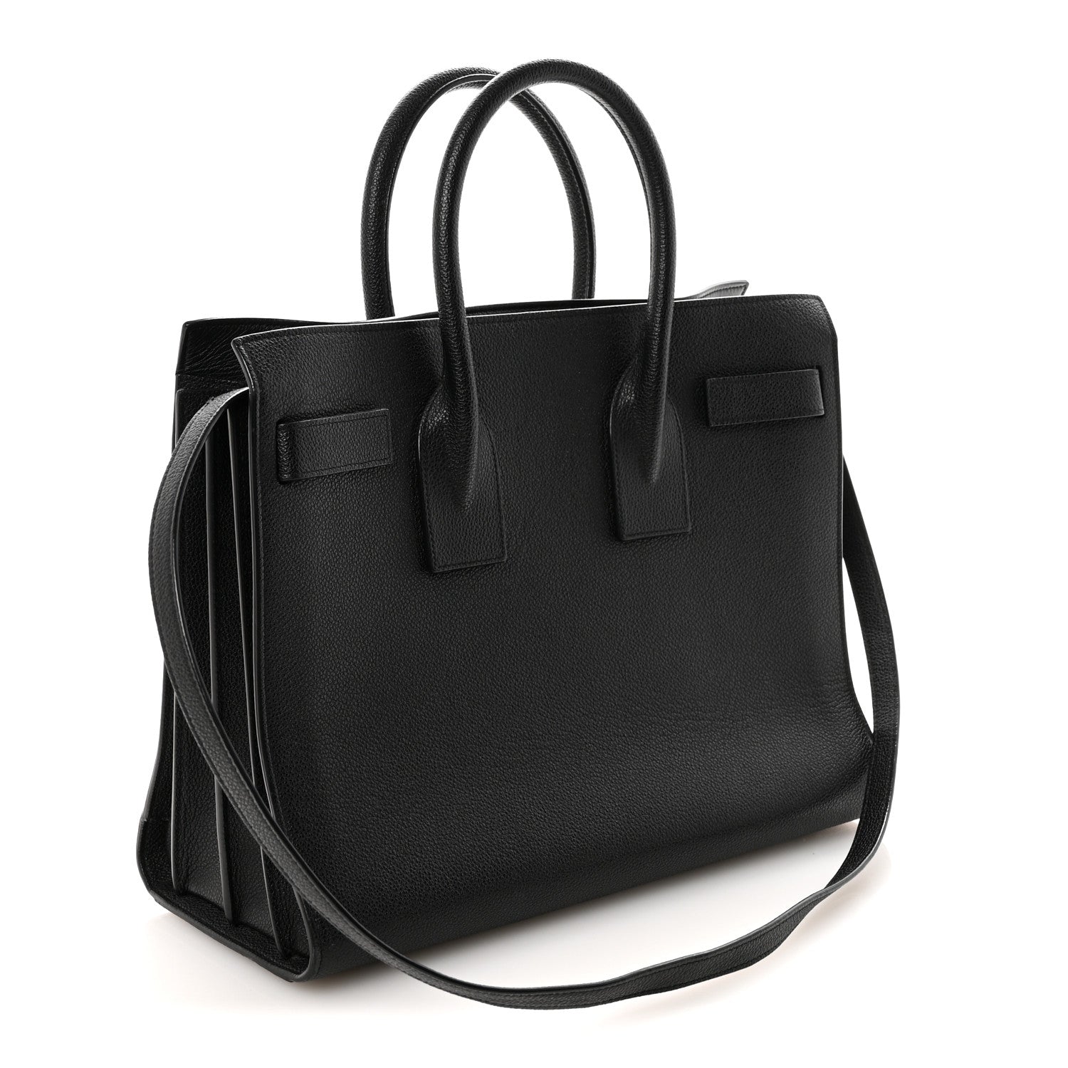 Saint Laurent Grained Calfskin Small Sac De Jour Black 3 of 9