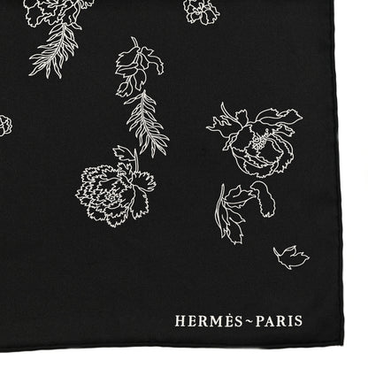 Hermes Silk Robe Legere Scarf 90 Black White 2 of 8