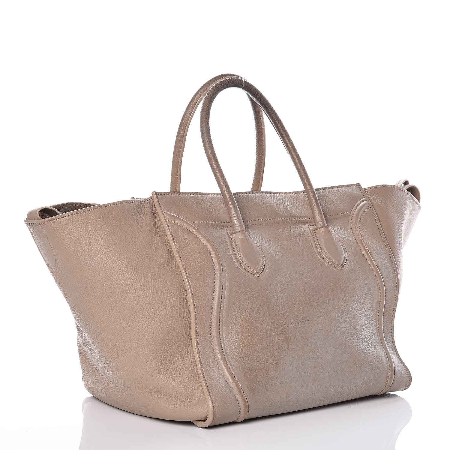 Celine Supple Calfskin Medium Phantom Luggage Beige 3 of 27