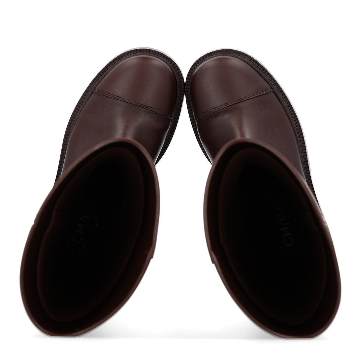 Calfskin Cap Toe CC Riding Boots 37 Dark Brown