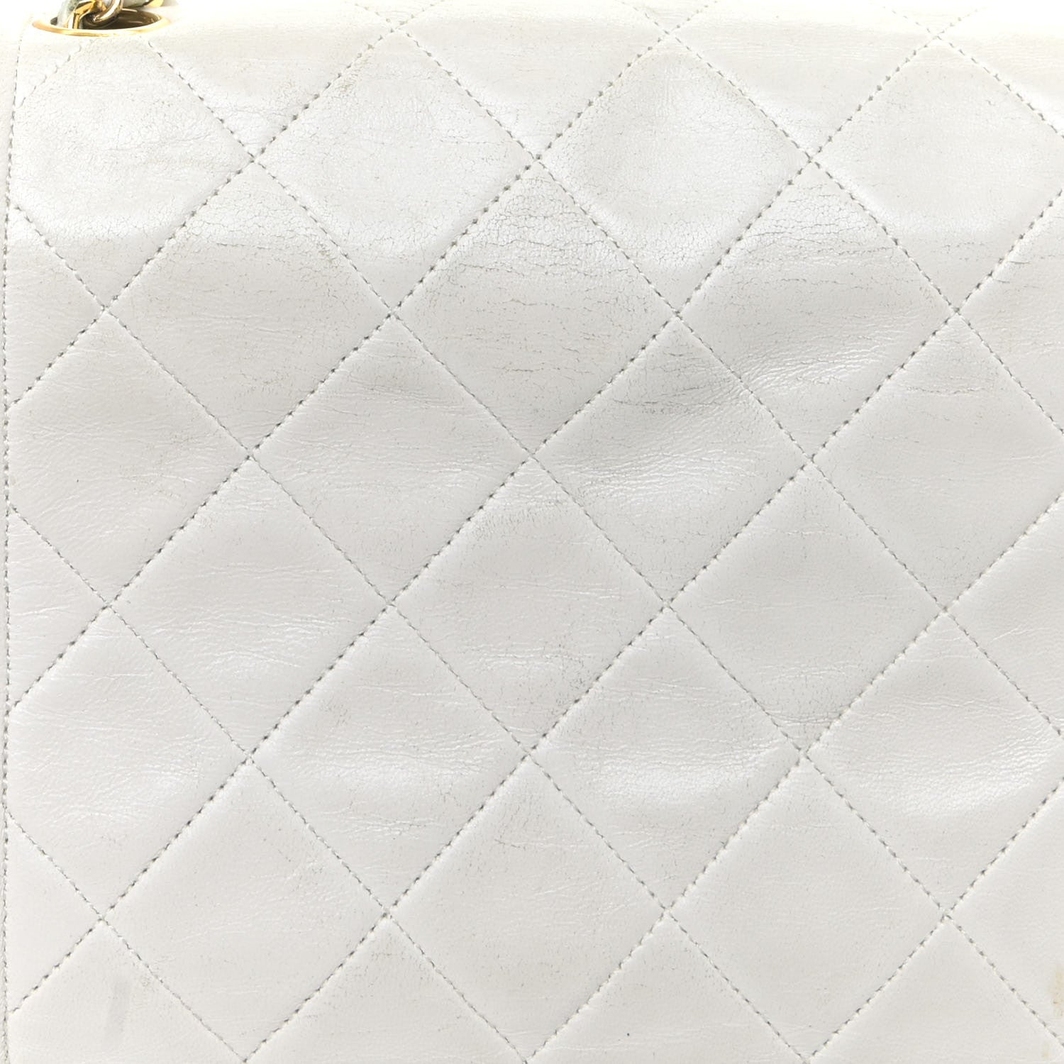Chanel Lambskin Quilted Medium Single Flap White 22 of 23