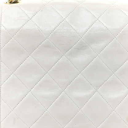 Chanel Lambskin Quilted Medium Single Flap White 22 of 23