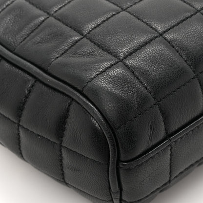 Saint Laurent Lambskin Carre Quilted Cassandre Mini Camera Bag Black 15 of 17