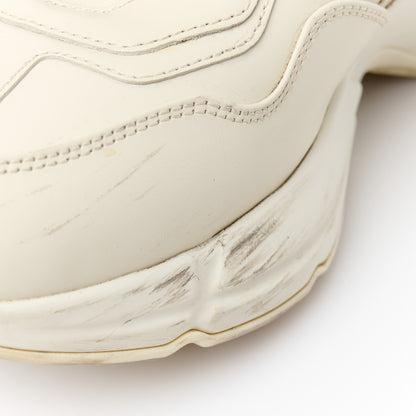 Gucci Calfskin Logo Womens Rhyton Sneakers 38.5 Ivory 10 of 11