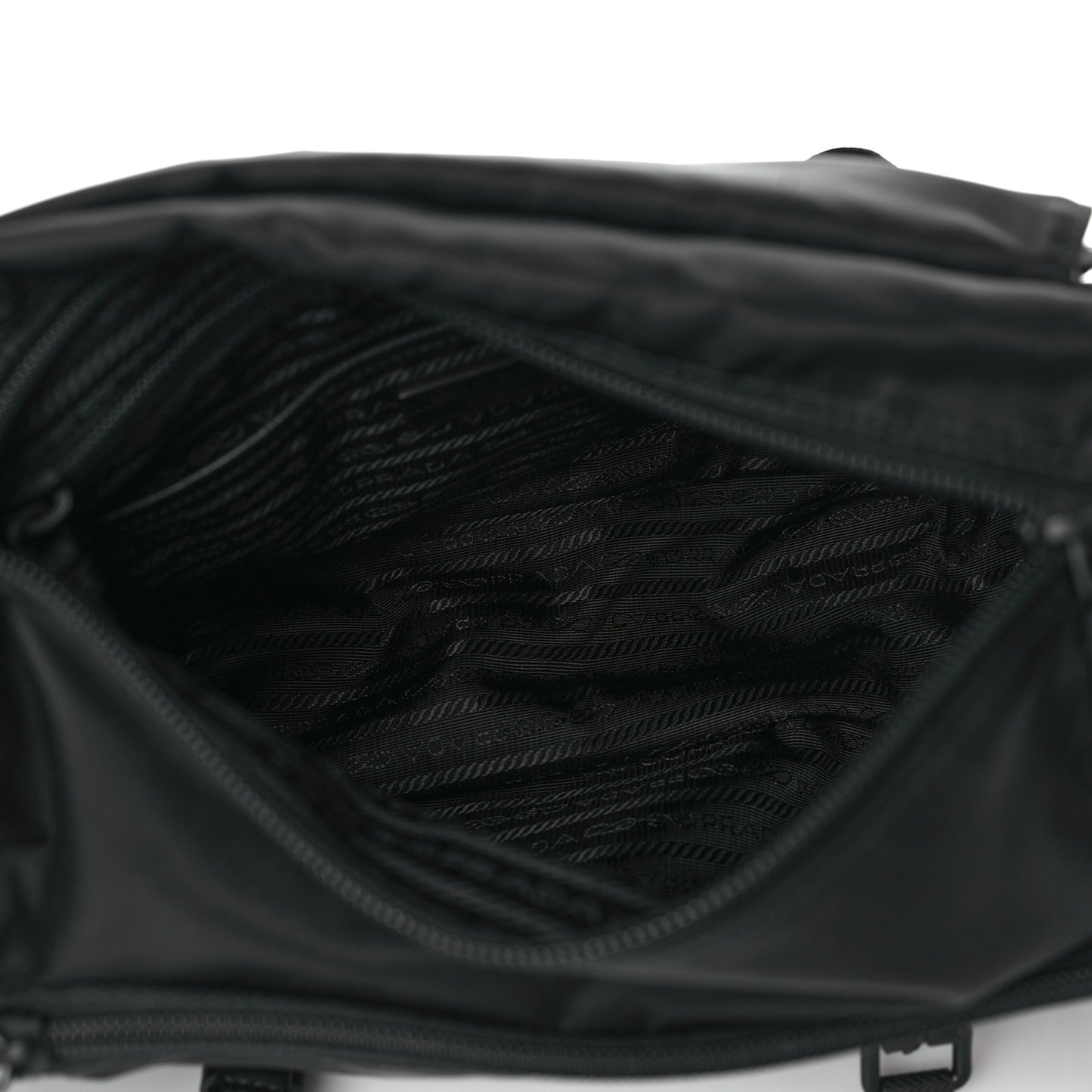Nylon New Vela Studded Messenger Bag Black