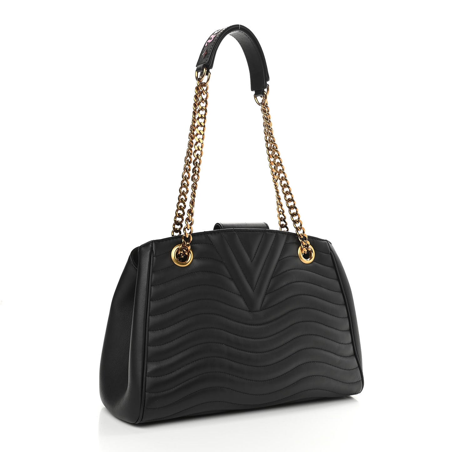 Calfskin New Wave Chain Tote Black