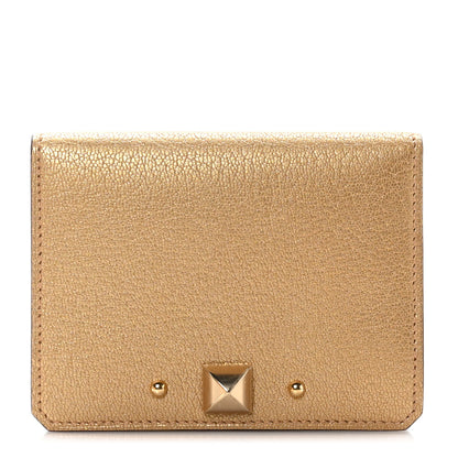 Hermes Metallic Chevre Chamkilight Medor Card Holder Dore 1 of 9