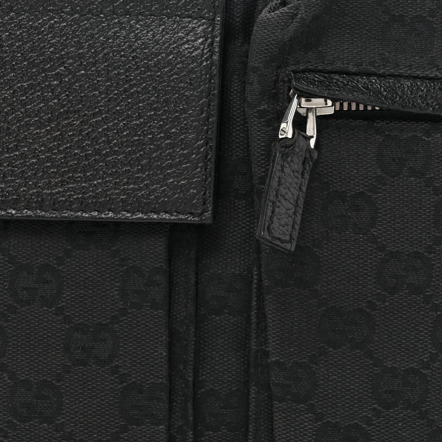 Gucci GG Monogram Double Pocket Belt Bag Black 8 of 11