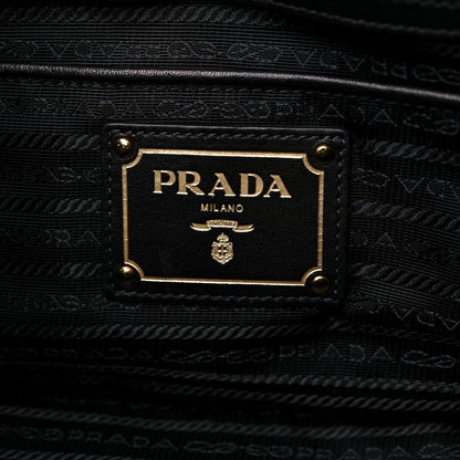 Prada Soft Calf Bow Tote Black 6 of 11