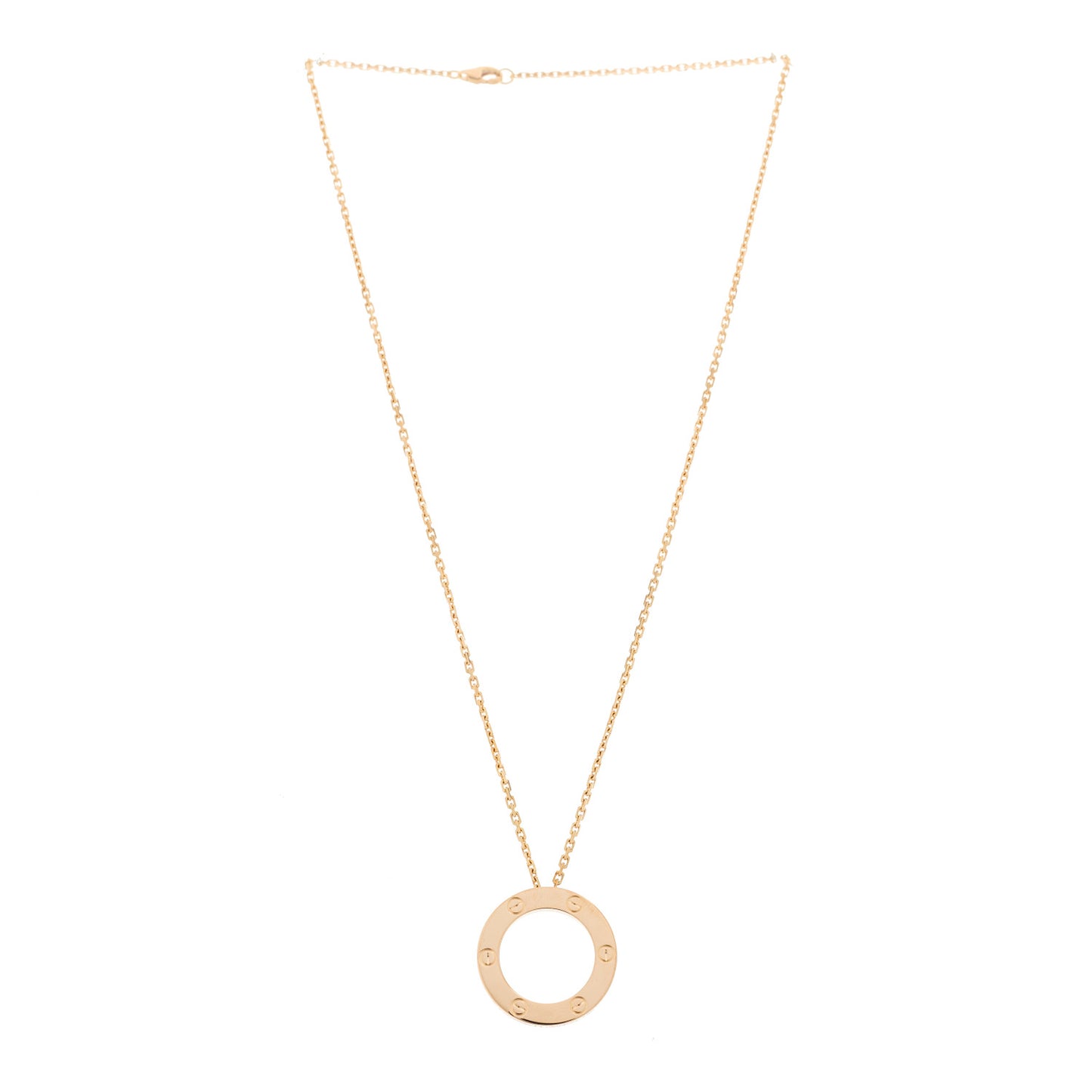 18K Pink Gold LOVE Pendant Necklace