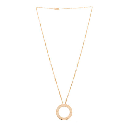 Cartier 18K Pink Gold LOVE Pendant Necklace 4 of 6