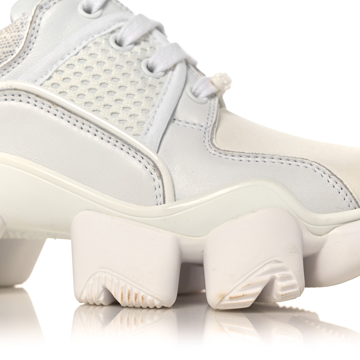 Givenchy Neoprene Suede Mesh Baisse Jaw Low Sneakers 36.5 White 10 of 10