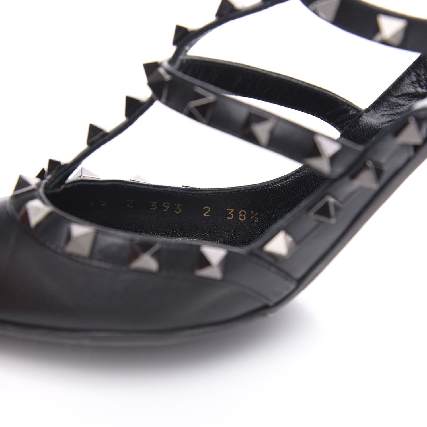 Valentino Garavani Nappa Rockstud Ankle Strap Pumps 38.5 Black 8 of 12