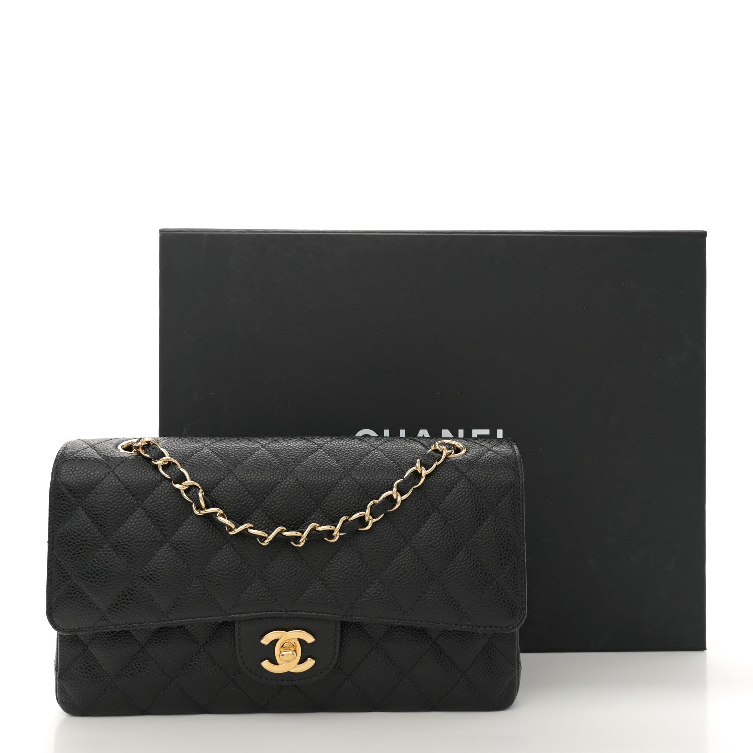 Chanel Caviar Quilted Medium Double Flap Black 12 of 12