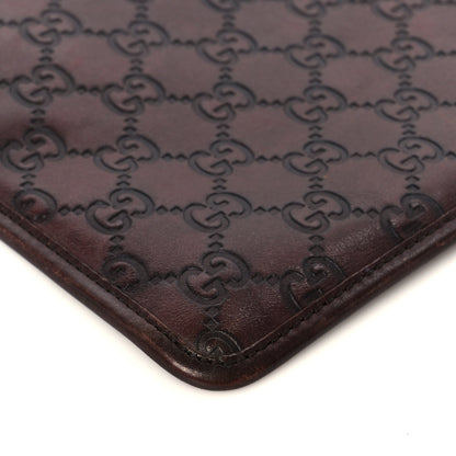 Gucci Guccissima Medium Flat Messenger Bag Dark Brown Dark Brown 9 of 10