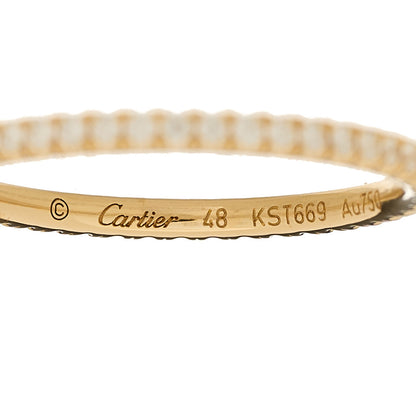 Cartier 18K Yellow Gold Diamond 1.5mm Etincelle de Cartier Wedding Band Ring 48 4.5 4 of 5