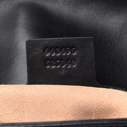 Gucci Calfskin Matelasse Medium GG Marmont Shoulder Bag Black 6 of 11