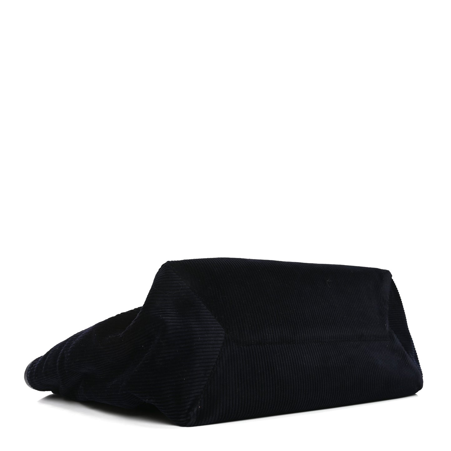Corduroy Calfskin Large Ivy Tote Bag Navy