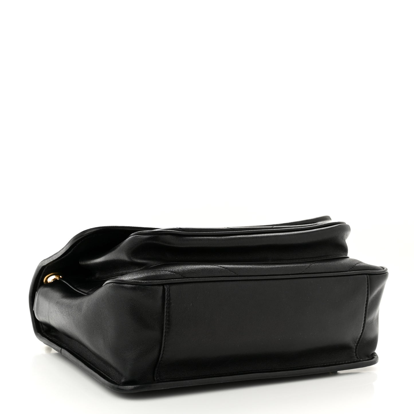 Lambskin Matelasse Monogram Medium Niki Chain Satchel Black