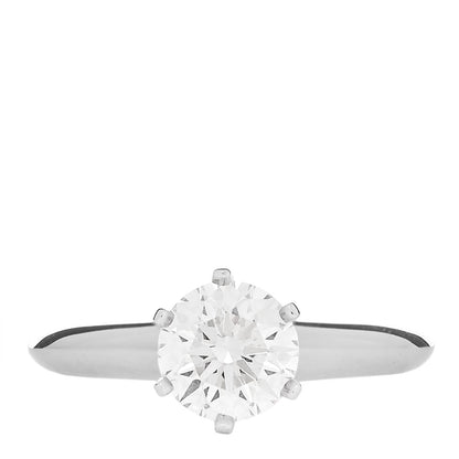 Tiffany Platinum Diamond .97ct Solitaire Engagement Ring 47 4 1 of 6