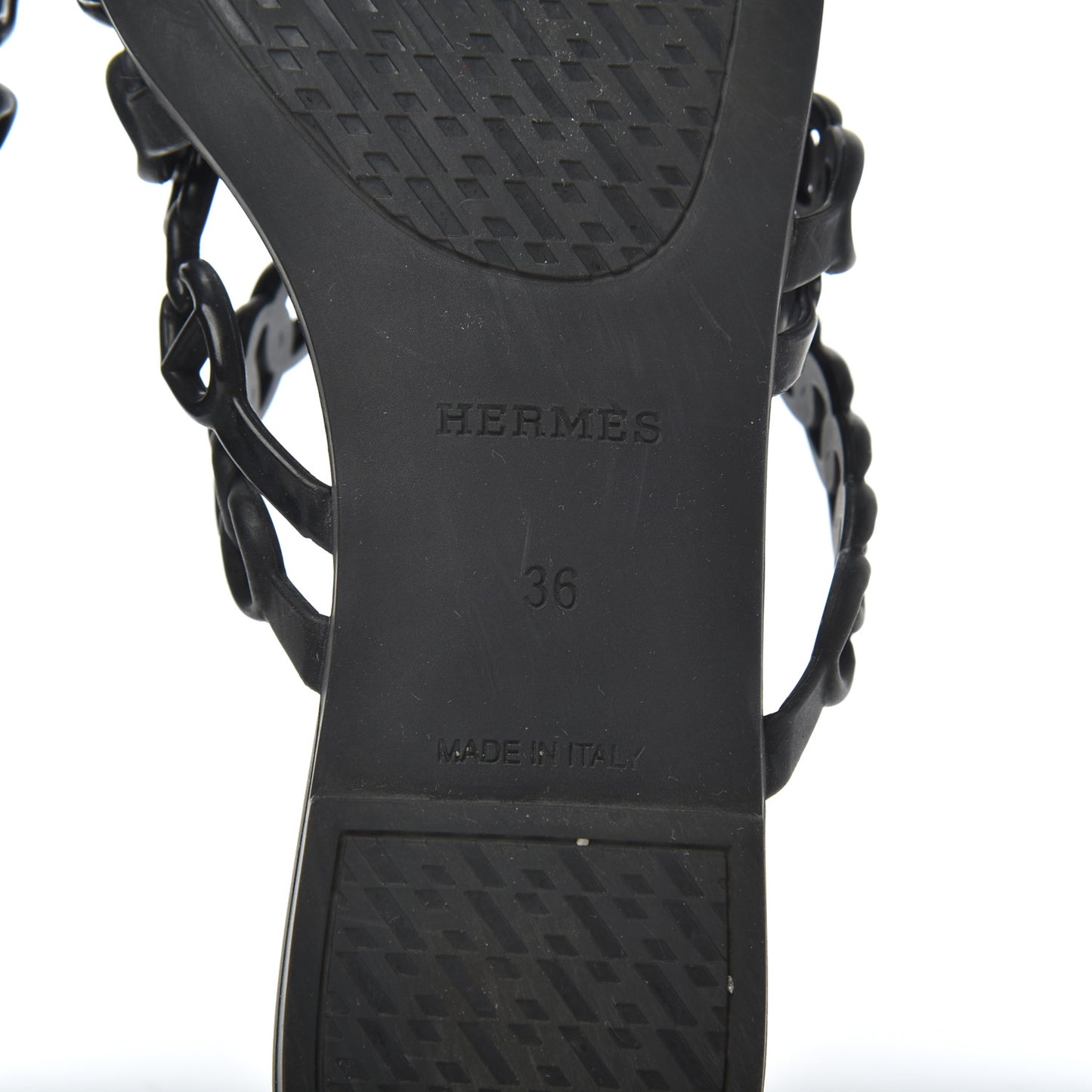 Rubber Chaine d'Ancre Nude Sandals 36 Black