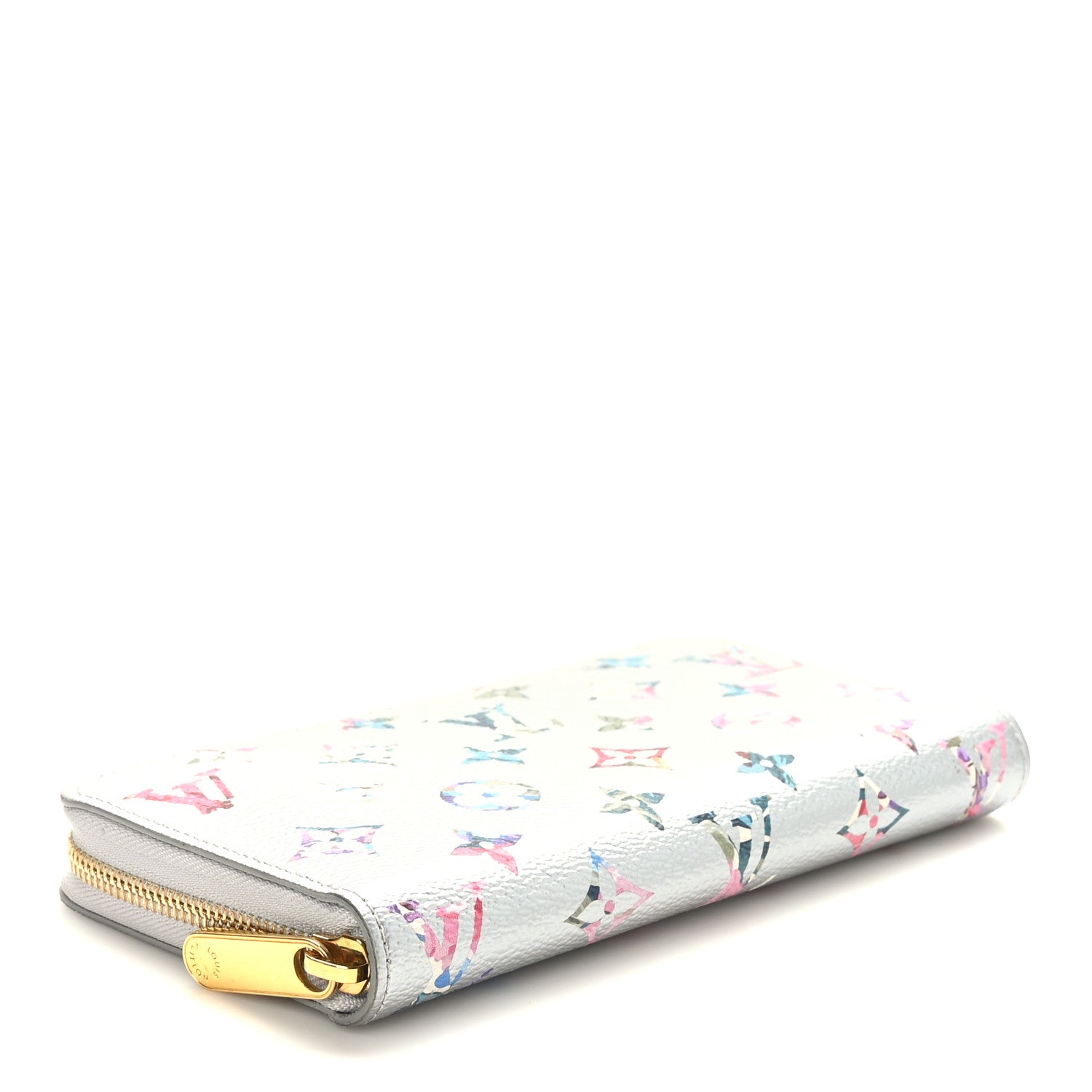Louis Vuitton Metallic Monogram LV Garden Zippy Wallet Silver 4 of 6