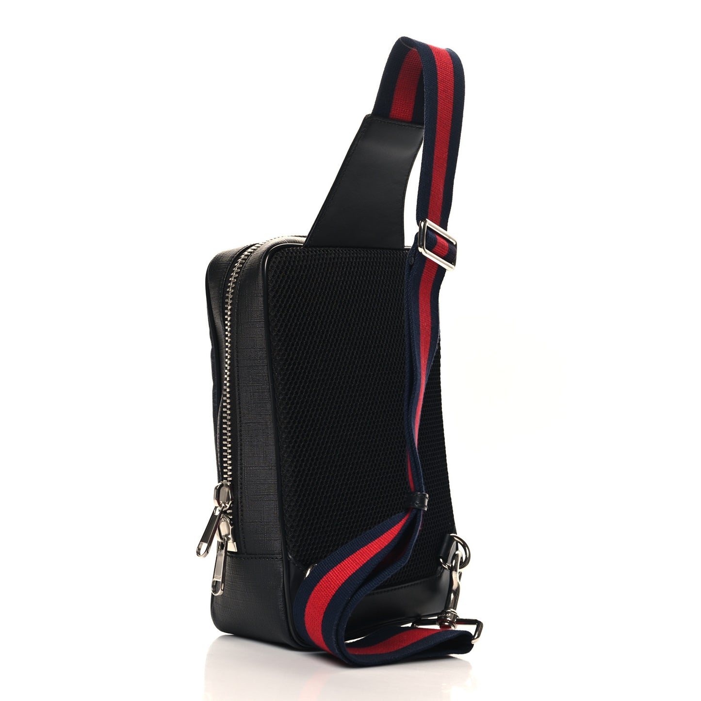 GG Supreme Monogram Web Belt Bag Black Grey
