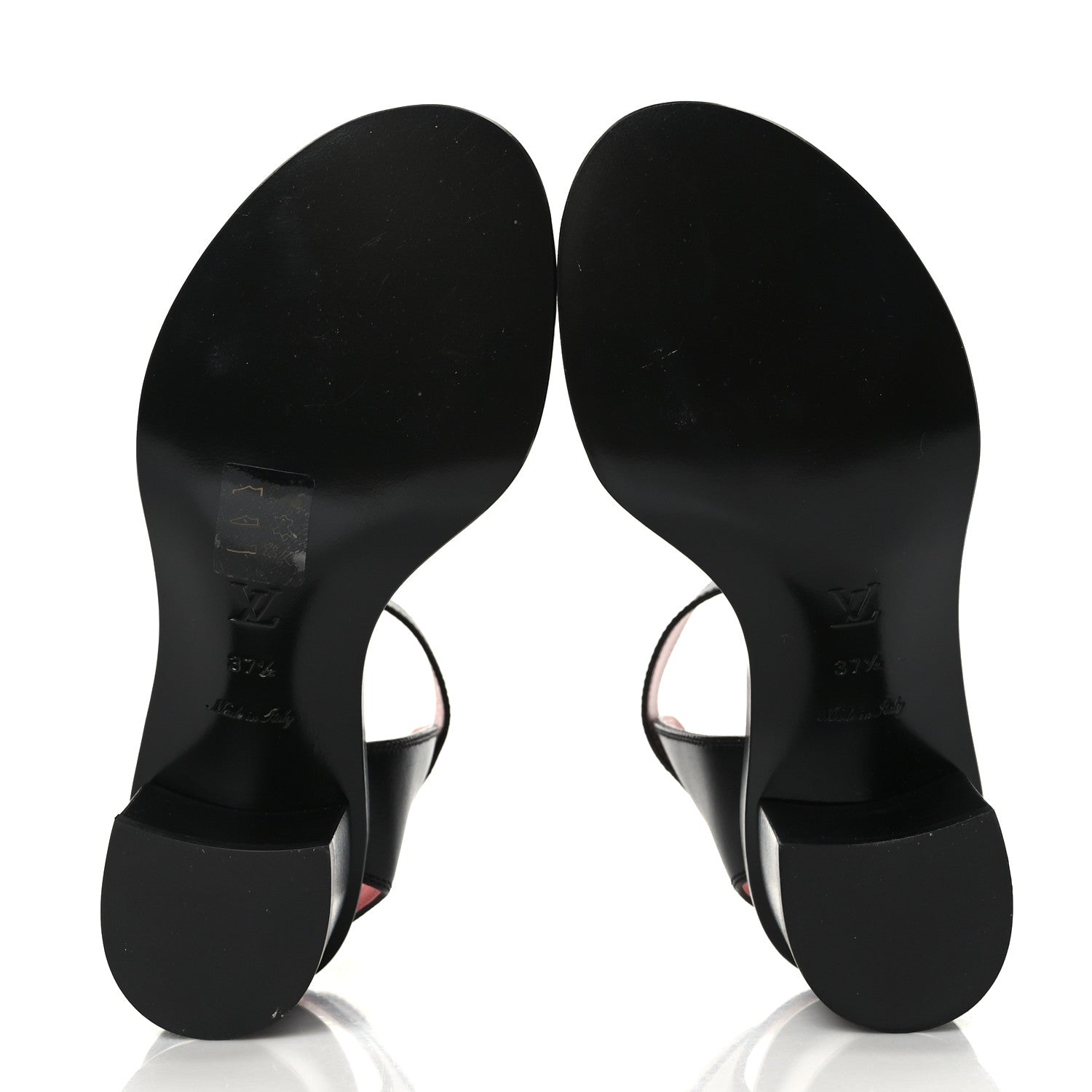 Louis Vuitton Calfskin Monogram Passenger Sandals 37.5 Black 5 of 8