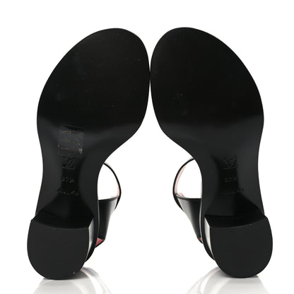 Louis Vuitton Calfskin Monogram Passenger Sandals 37.5 Black 5 of 8