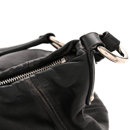 Prada Soft Calf Pleated Hobo Black 15 of 15
