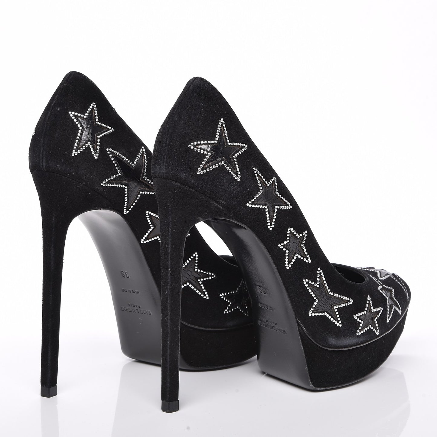 Suede Star Janis 105 Platform Pumps 38 Black