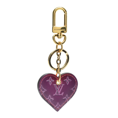 Louis Vuitton Vernis Degrade Love Lock Heart Key Holder Bag Charm Pink Red 1 of 3
