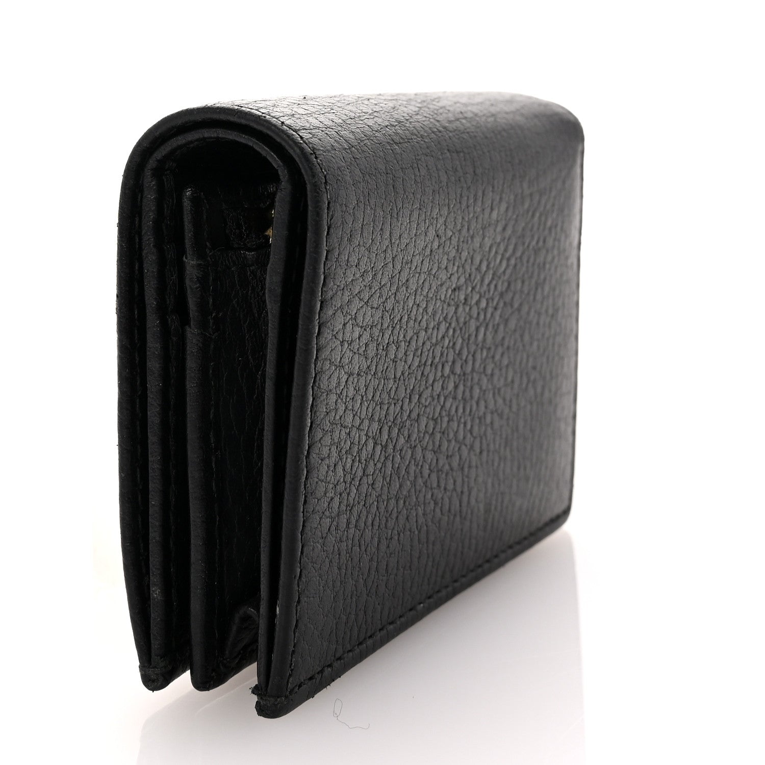Gucci Dollar Calfskin GG Marmont Wallet Black Black 3 of 8
