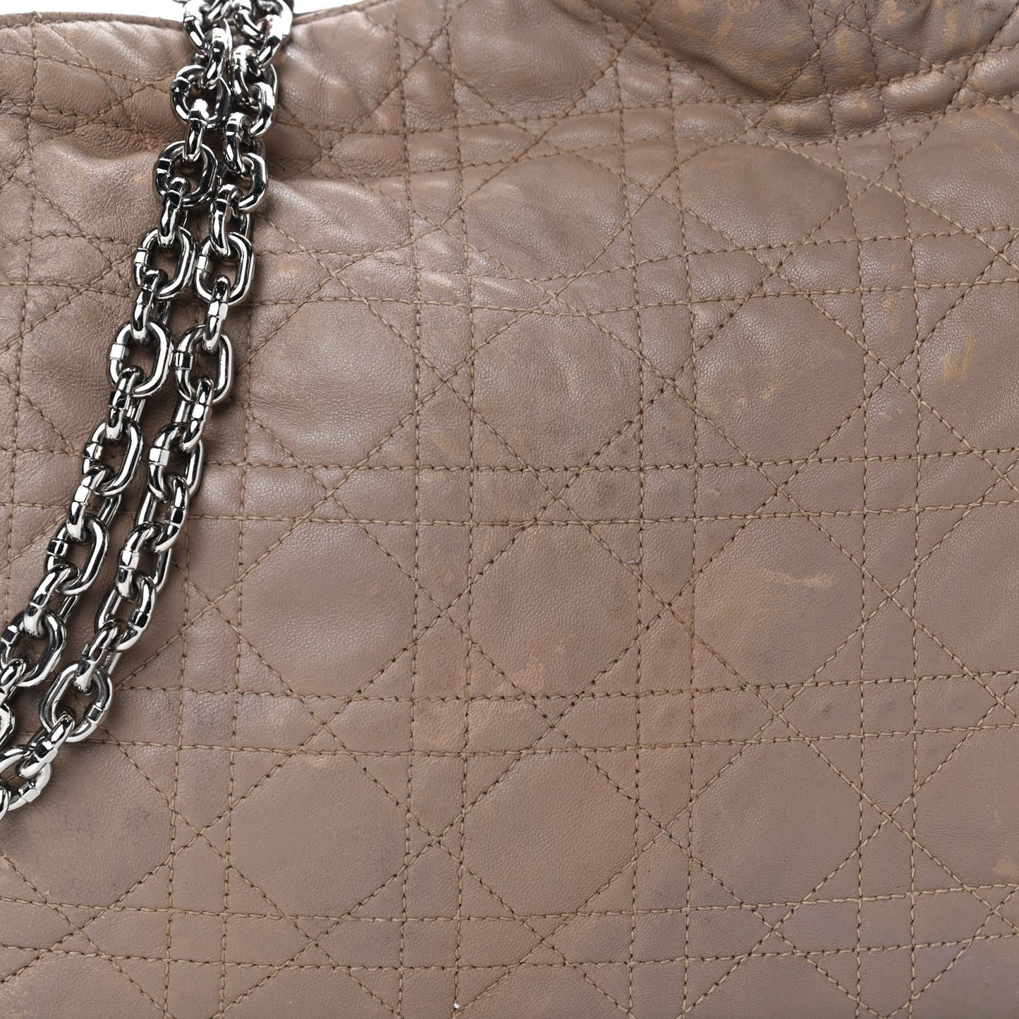 Lambskin Cannage Dior Soft Shoulder Bag Beige